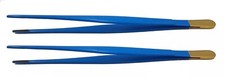 2 Insulated Dressing Forceps Reusable T/C Tungsten Carbide Tip 24 cm