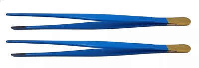 2 Insulated Dressing Forceps Reusable  T/C Tungsten Carbide  Tip 24 cm