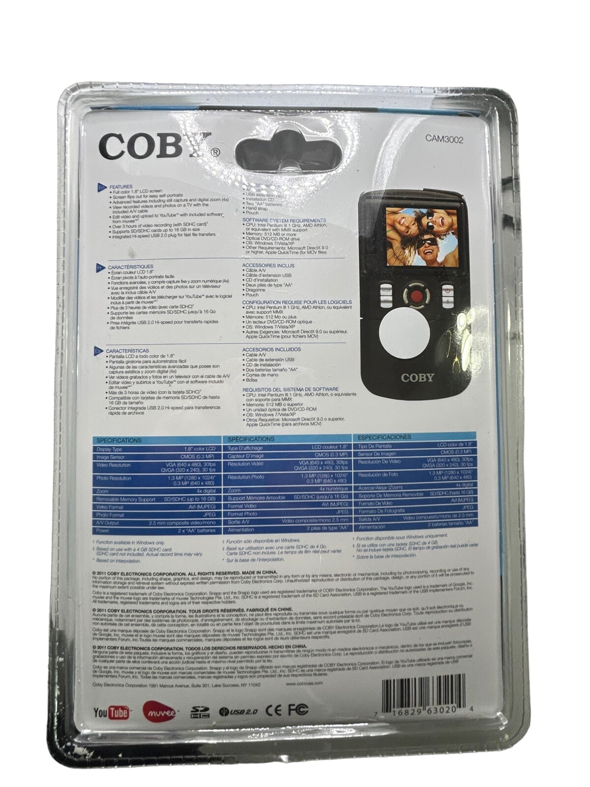 New Coby Snapp Digital Camcorder 2 Hr Recording YouTube Ready Plug & Play Camera