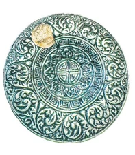 New Silver Metal Ornate Filagree Floral Incense Burner with Free Incense USA