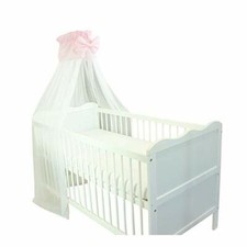 TupTam Baldacchino per Letto per Bambini con Fiocco Chiffon, Chiaro Rosa, c. 170