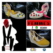 Sandali  Donna  SCARPE Lacci caviglia Zeppa Spago  Espadrillas Corda   VV