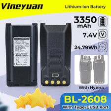 1PC 3350mAh BL2608 Li-ion Battery with Type-C USB charing for Hytera TC 800M