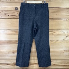 Vtg Orvis Womens Pants 10 Wool Blend Fully Lined Straight Leg Gray Heather B136