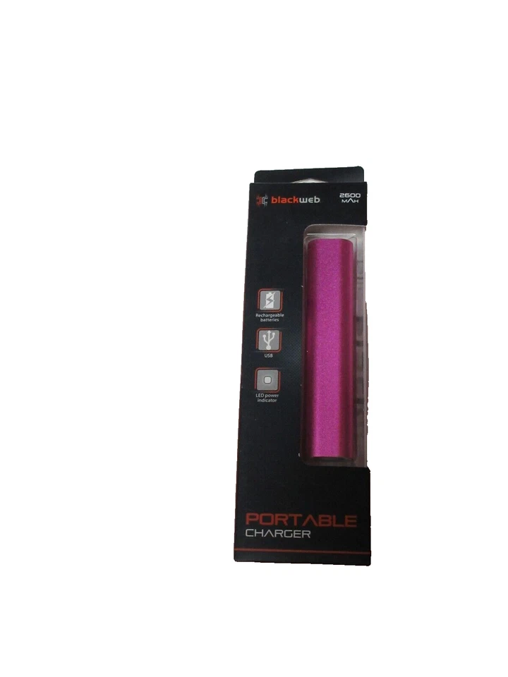 Зарядное устройство портативное Blackweb 2600 мАч 1 А розовое - Изображение 4 из 4