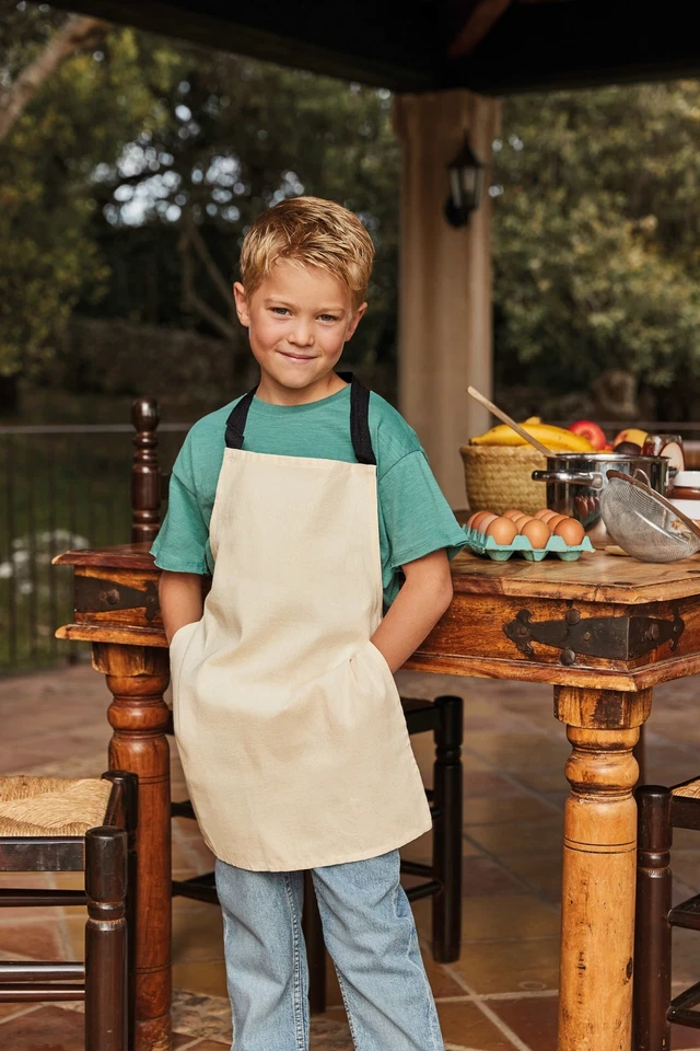 Westford Mill Fairtrade Cotton Junior Craft Apron W362 - Boys Girls Craft Apron - Image 3 of 4