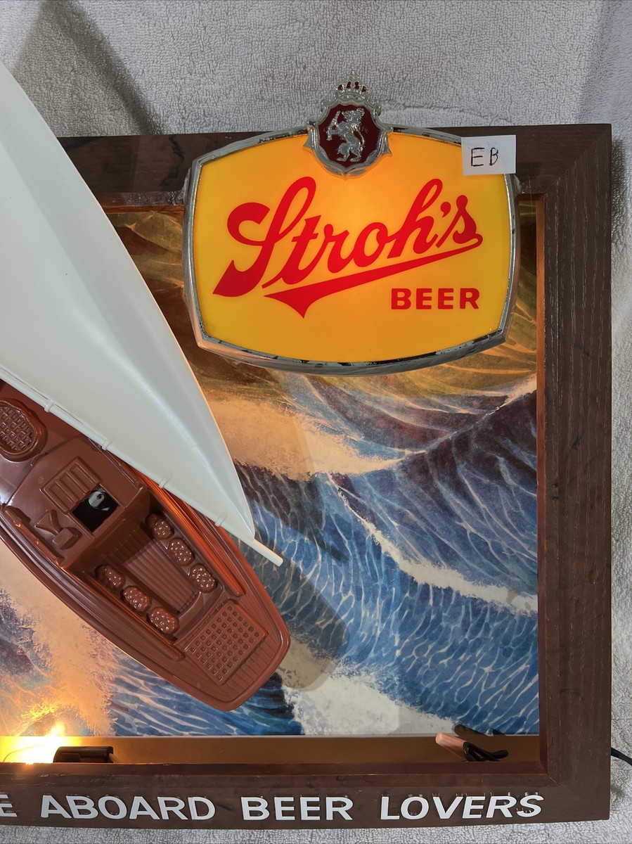 STROH'S プレミアムビール看板 約40cm x 30cm STROH'S プレミアムビール看板 約40cm x 30cm STROH'S プレミアム