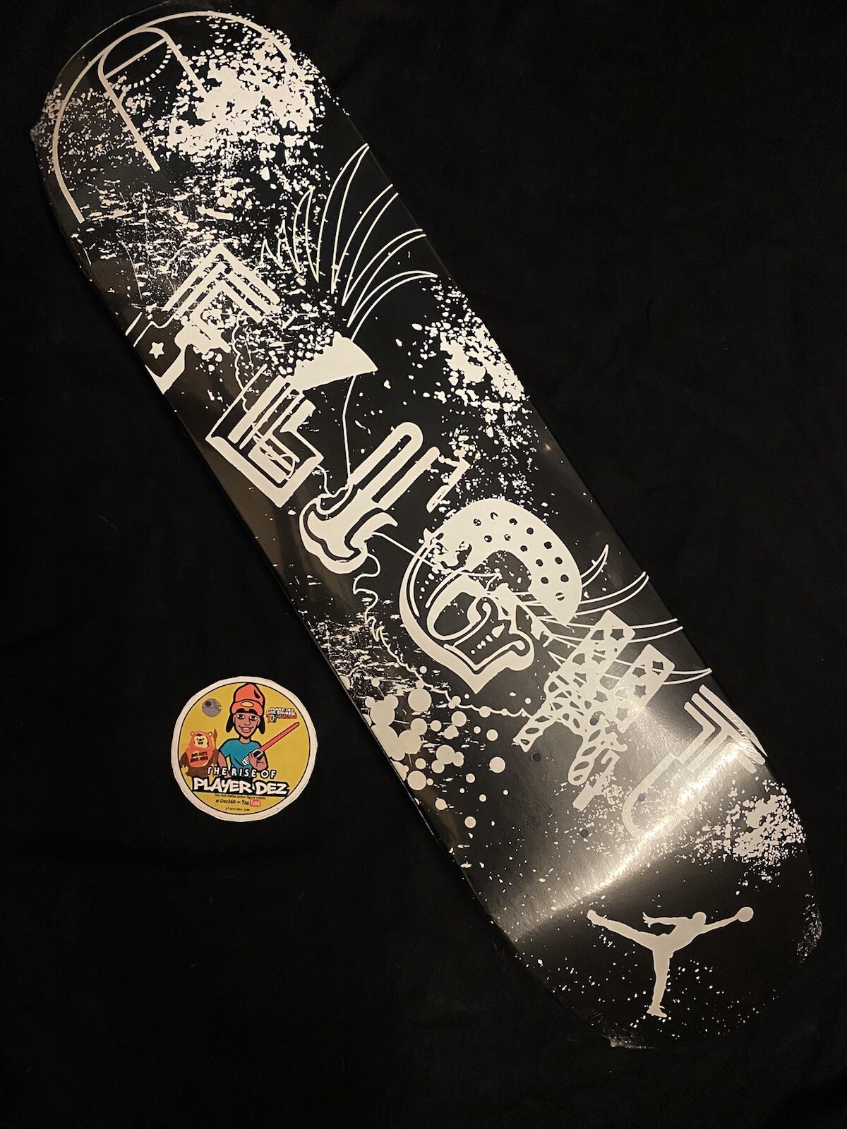 RARE EXCLUSIVE Air Jordan UNC Flight Blackout Basketball Skateboard Deck