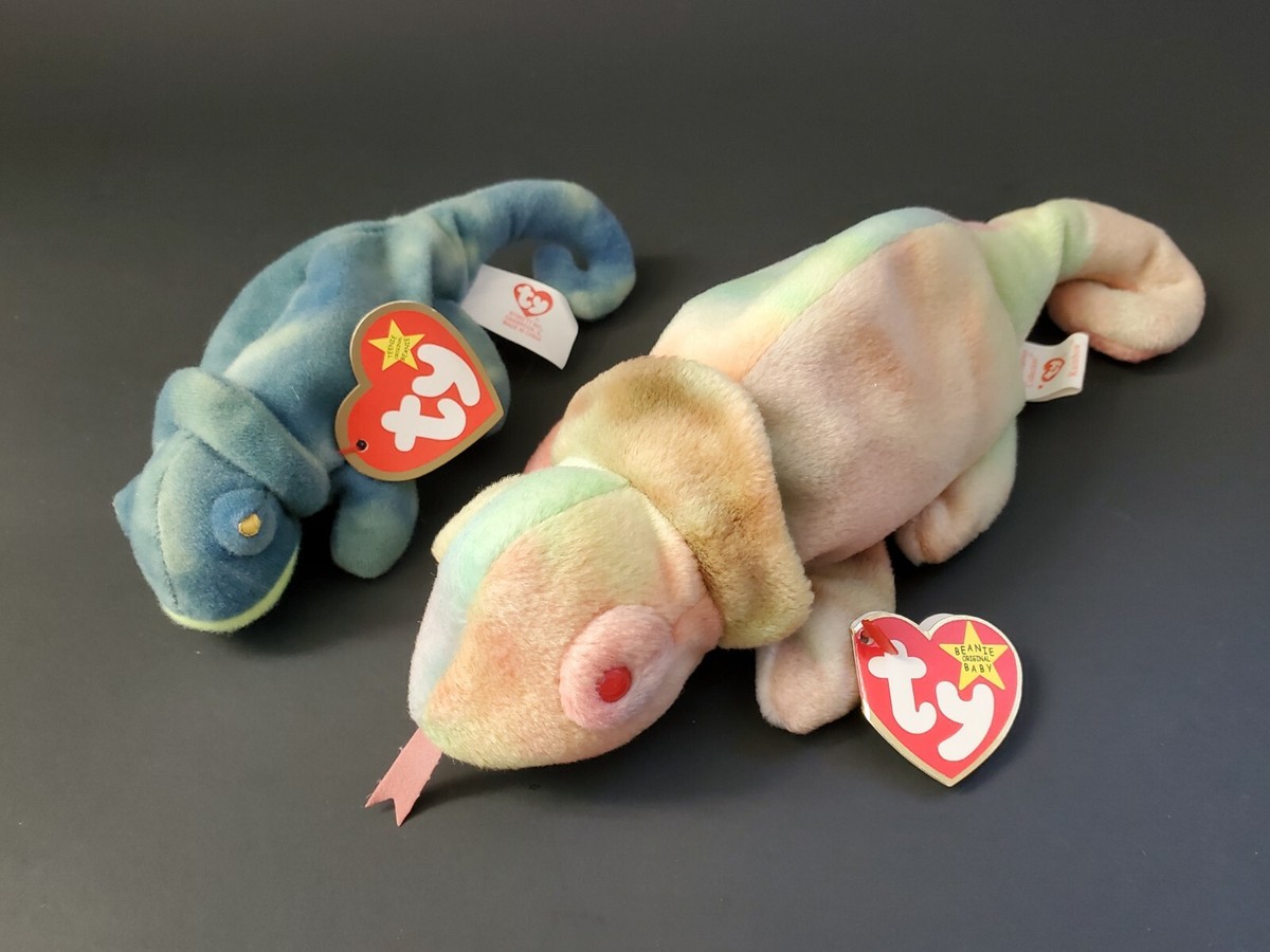 1997 Beanie Rainbow Chameleon Beanie Baby Value Ty Beanie Babies