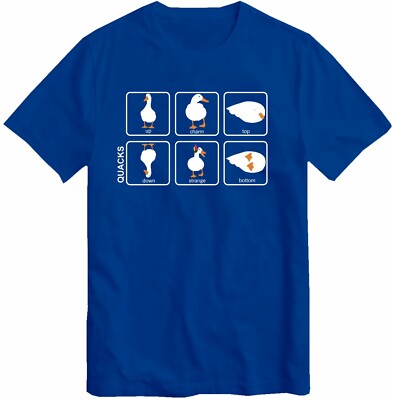 Quacks Funny Physics Pun Unisex Ducks School College University T-Shirt