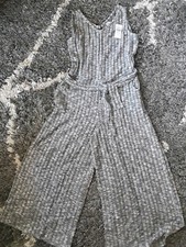 Girls justice tie waist cozy super soft jumpsuit size 10 new heathered grey