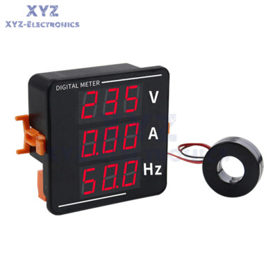 AC50-500V Voltage Current Frequency Meter Digital LED Voltmeter Ammeter AC0-120A