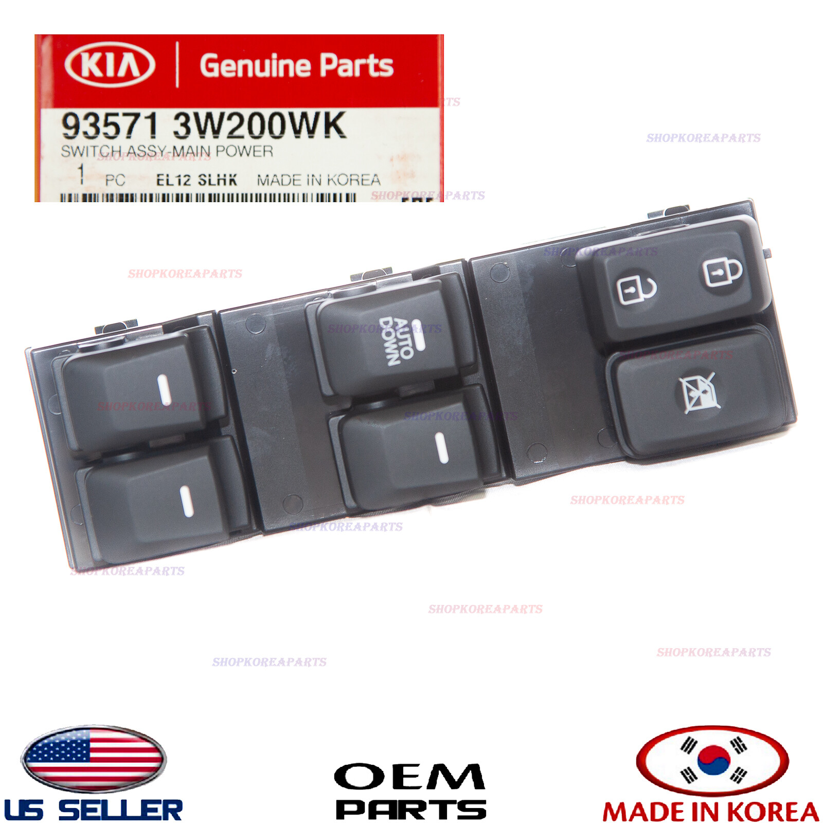 Genuine Front Left Door Window Main Switch ⭐OEM⭐ KIA SPORTAGE 20112016