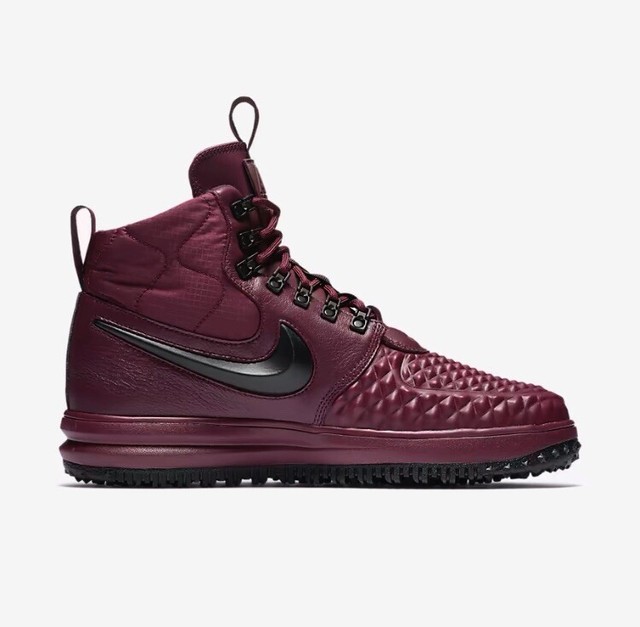 Nike Lunar Force 1 Duckboot 17 High Burgundy Black All Weather BOOTS 916682 13 for sale online 