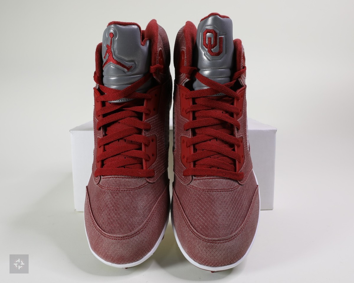 Nike Jordan 5 Retro Force Savage Oklahoma OU PE Football 