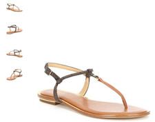 Michael Kors Fanning Brown/Acorn T-Strap Sandal Women's US sizes 6-11/NEW  