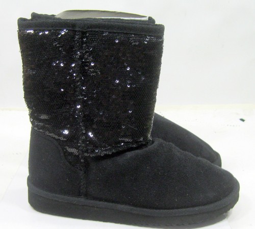 new Black Winter Flat Ankle Boot Fur 
