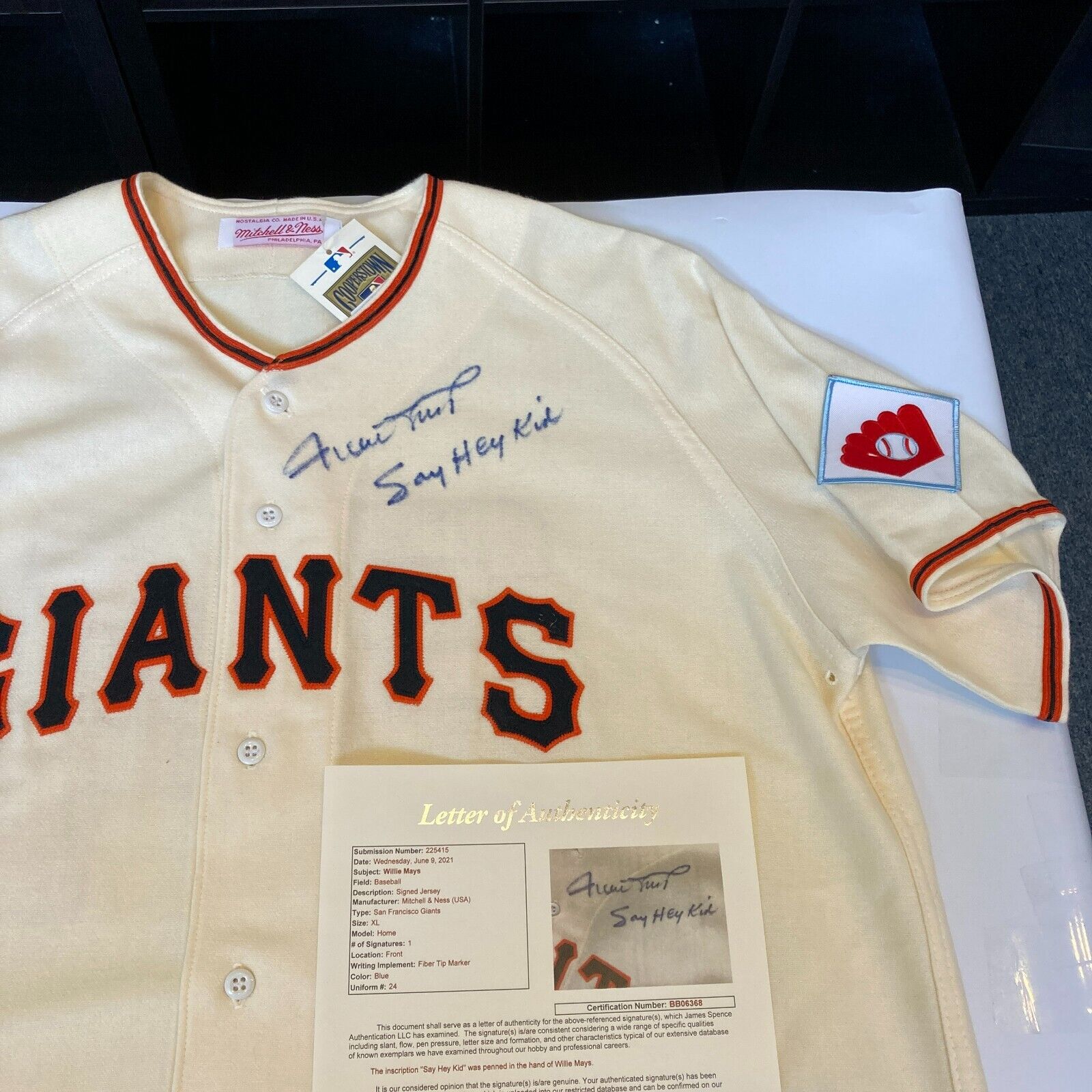 Willie Mays Say Hey Kid Signed Inscribed Authentic 1951 Giants Jersey JSA  COA