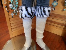 WESTERN LEG WARMERS LADIES ACCESSORIES SHOE LEGGINS COWGIRL ACCESSORIES LEOPARD