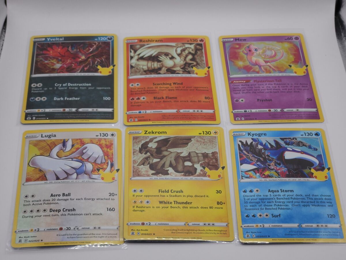 6 X 2021 Pokémon Celebrations 25th Anniversary Holo Rare 6 X 2021 Pokémon Celebrations 25th Anniversary Holo Rare