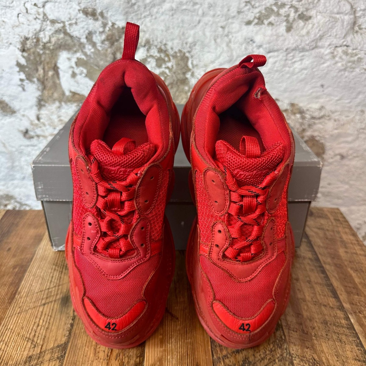 Balenciaga Triple S All Red Men's Sneaker Size 9 (42) | eBay
