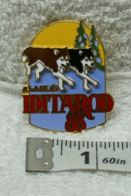 SN1097 1988 Iditarod Pin Anchorage Alaska Husky Dog Sled Race NEW 