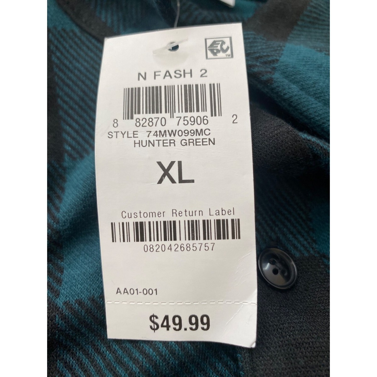 And Now This Mens Plaid Long Sleeves Button-Down Shirt Hunter
