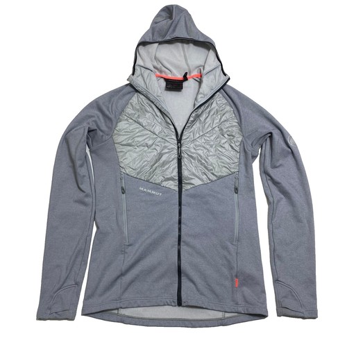 MAMMUT Microlayer 3.0 HS Hooded Jacket AF Me Size: M Red x black