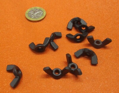 Black Steel Wing Nut 8-32, 10 Piece Package