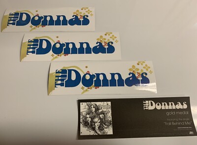 THE DONNAS Gold Medal 3 PROMO STICKERS for cd/dvd BRETT ANDERSON Spend the Night
