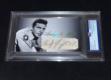 Andy Griffith Signed 3x5 Custom Card PSA Slabbed Show Actor