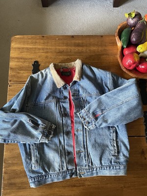 J CREW Denim Jacket USA Type 2 Pleated Vintage motorcycle Blanket  