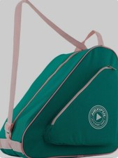 Hexiful Skate Bag Green/Pink Carrying Ice Skates Online Skates Roller Skates