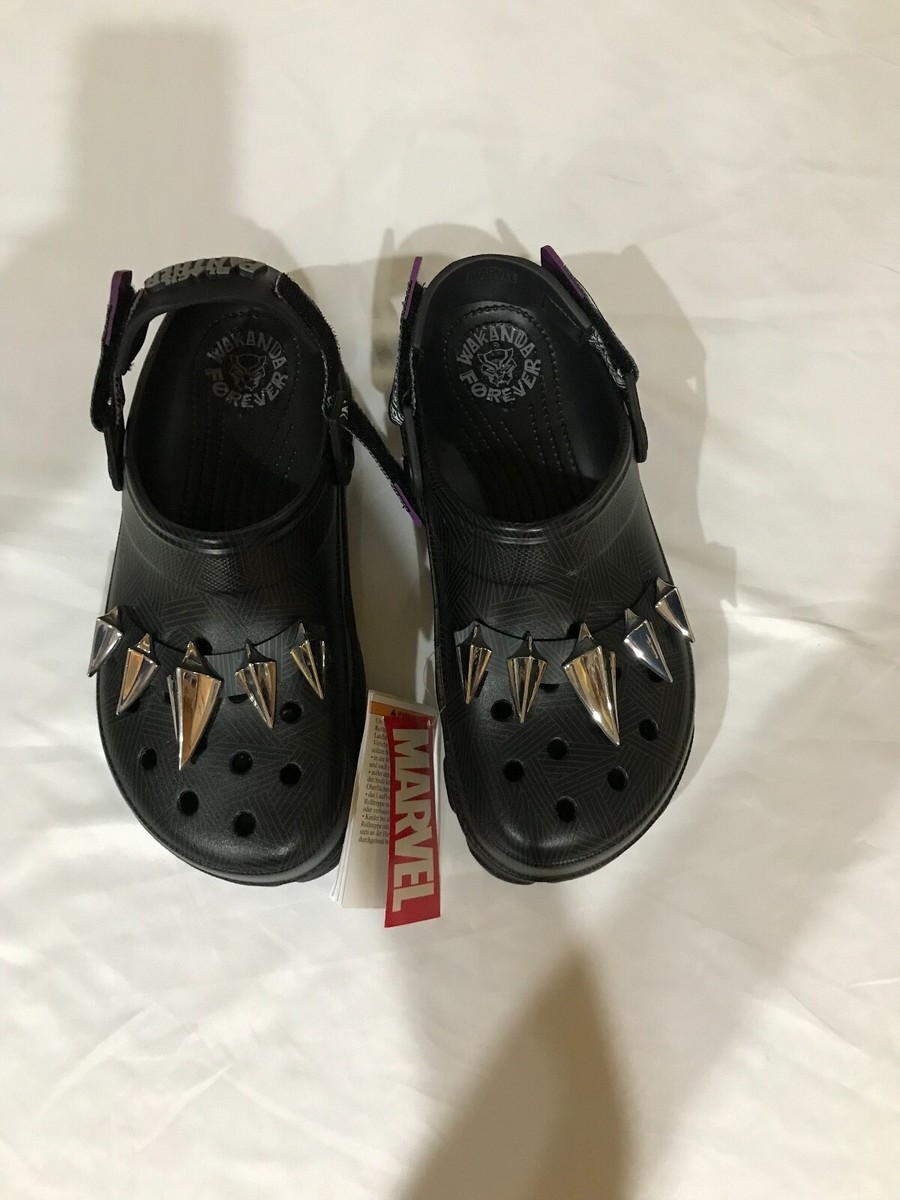 Marvel X Black Panther Crocs All-Terrain Clog 208031-90H Mens Size
