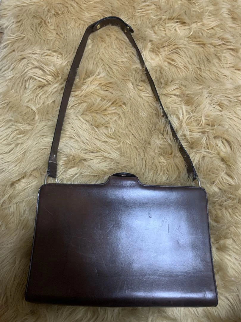 Sac bandoulière cuir Christian Dior authentique marron moyen femmes France