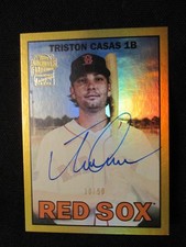 Triston Casas 2025 Topps Archives Fan Favorites Autograph Gold #/50 AU Red Sox