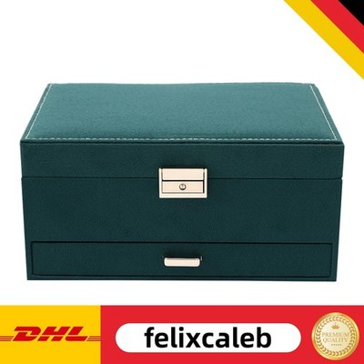 3 Layers Jewelry Box Organizer Große Kapazität Ring Ohrring Halskette Lagerung