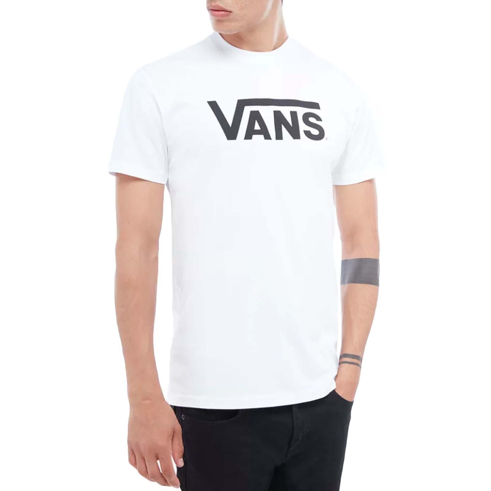 Vans Mens Classic Cotton Short Sleeve Crew Neck T-Shirt - White - S - Image 2