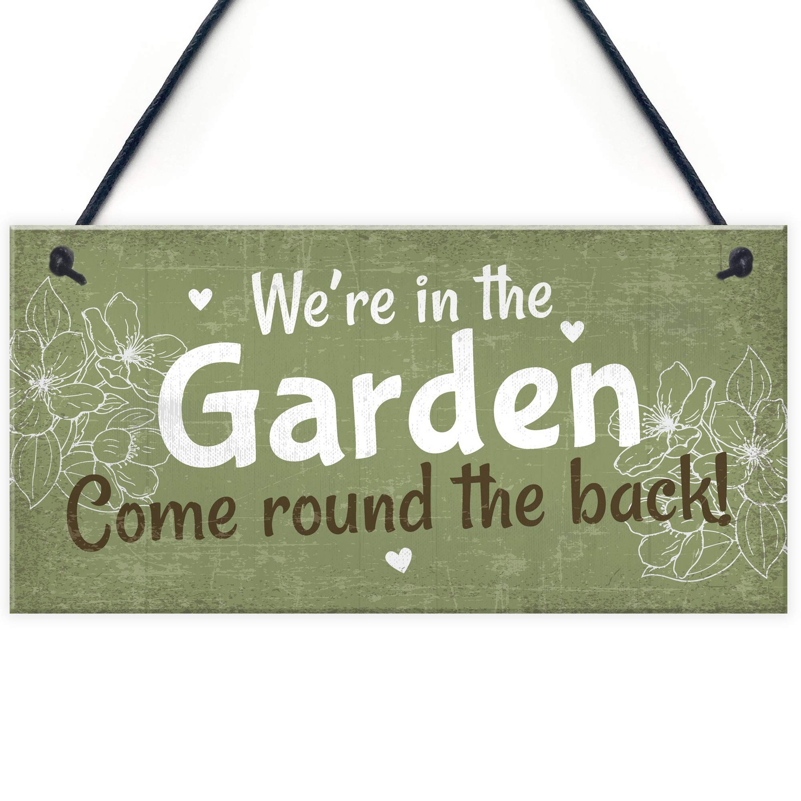 Red Ocean Were In The Garden Front Door Plaque Summer House Sign Garden Shed Mum Nan Friend Gifts - Image 2