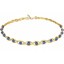 Crystal Celtic Handmade Circlet Crown Gold Fairy Elvish Headband Lapis Lazuli