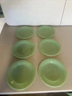 Vintage Fire King Jadeite 7.75 Inch Plate Jane Ray Pattern Set Of 6