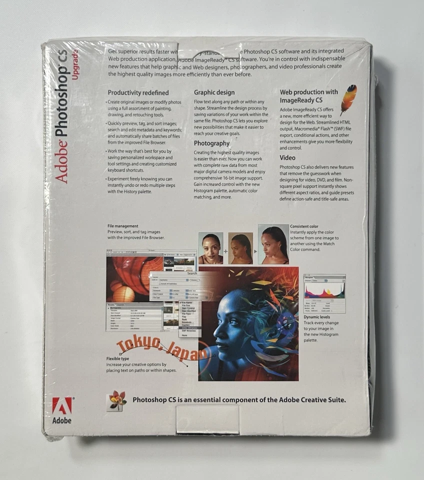 Adobe Photoshop 8.0 CS1 UPGRADE PowerPC G3 G4 G5 MAC OS 10.2.4 10.3 10.4 10.5 - Image 2 of 3