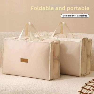 Sac de rangement de v��tements de voyage organisateur suspendu avec 6 compartime - Photo 1/4