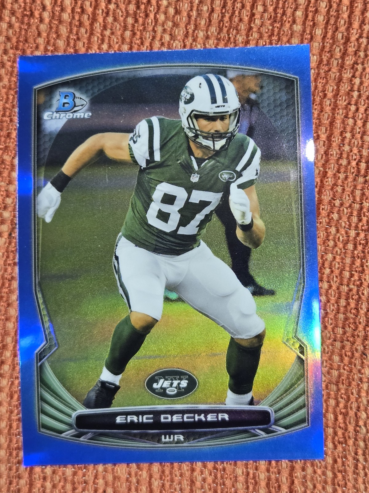2014 Bowman Chrome /199 Eric Decker  Blue Refractor #70 New York Jets 