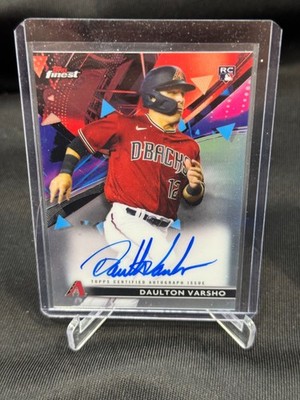 2021 Topps Finest Baseball Daulton Varsho RC Rookie Refractor Auto Signed #FA-DV