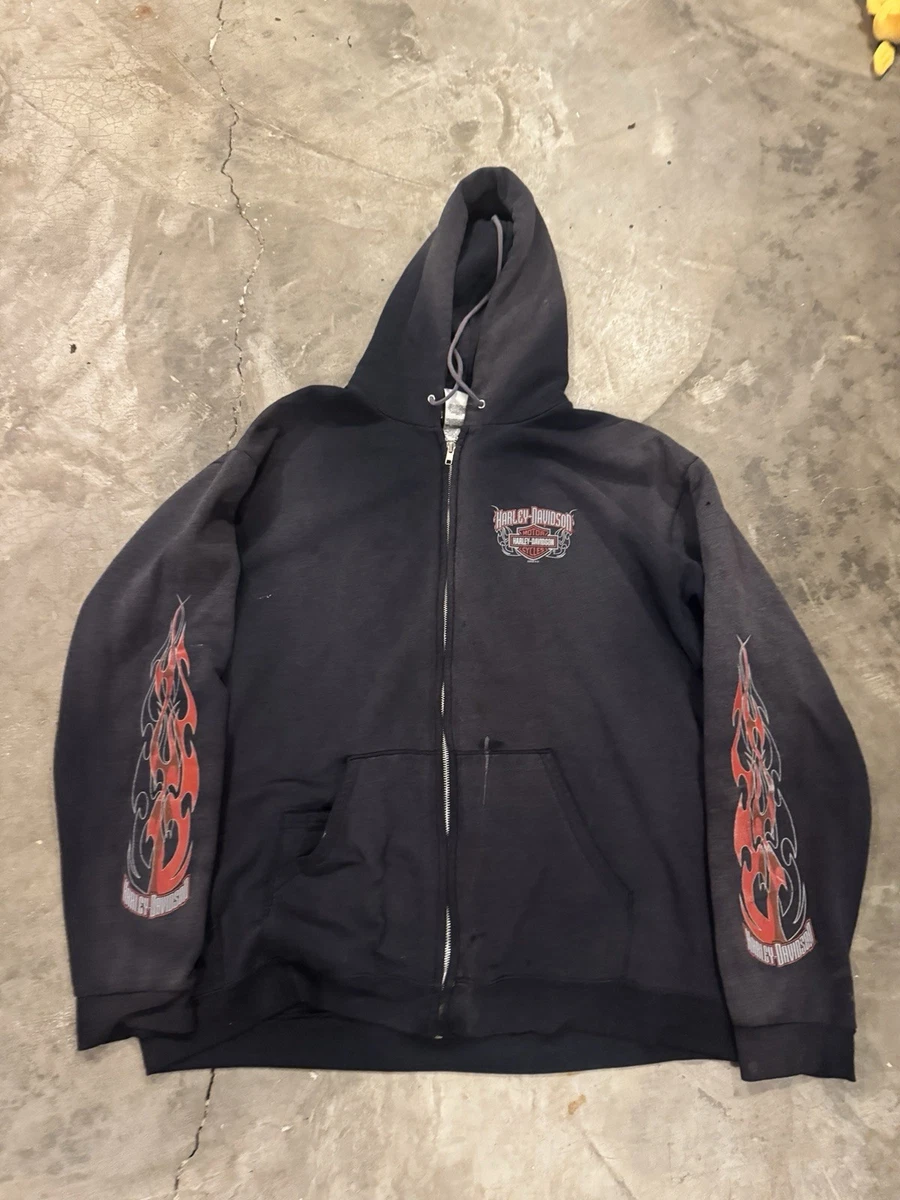 harley davidson zip up hoodie products for sale | eBay