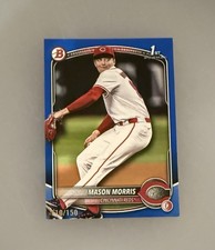 2025 Bowman Draft #BD-66 Mason Morris 1st Prospect Base Blue 110/150 BJST