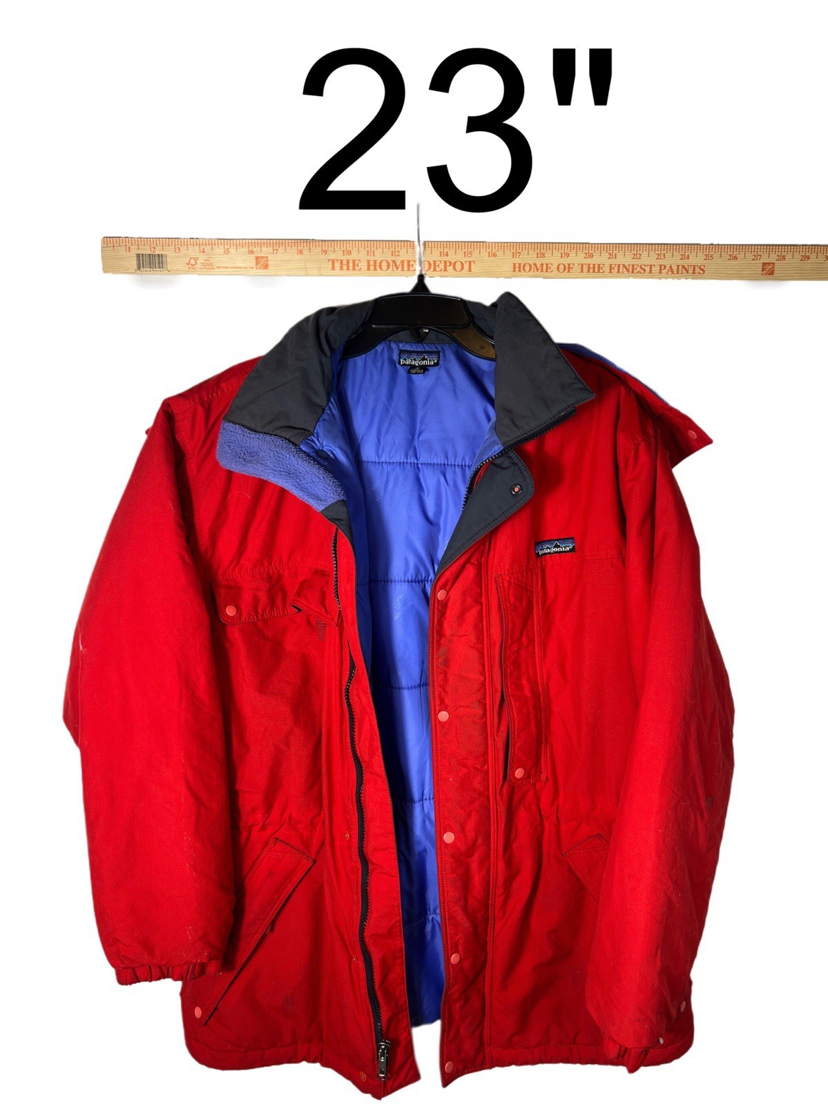 Vintage Patagonia Insulated Alpine Parka Jacket Red Blue Men’s M Made Hong Kong thumbnail 10