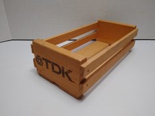Vintage NAPA VALLEY BOX Co. Cassette Storage Box Wood TDK Promo