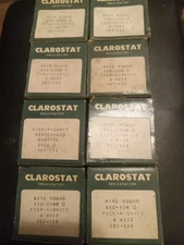 Lot 8 Different Clarostat Pick-A-Shaft Potentiometer. NOS, See Photos For Sizes